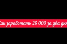25 000 рублей за 2 дня