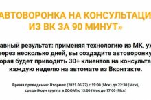 Автоворонка в ВК за 90 минут