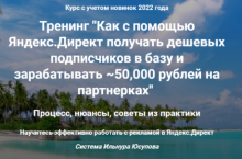 Денежные подписчики с Яндекс.Директ