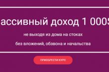 Пассивный доход 1 000$ не выходя из дома на стоках без вложений, обзвона и начальства