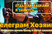 Телеграм-Хозяин: пассивный заработок на телеграм ботах и сетках каналов
