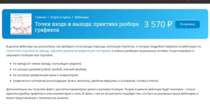 Точки входа и выхода: практика разбора графиков